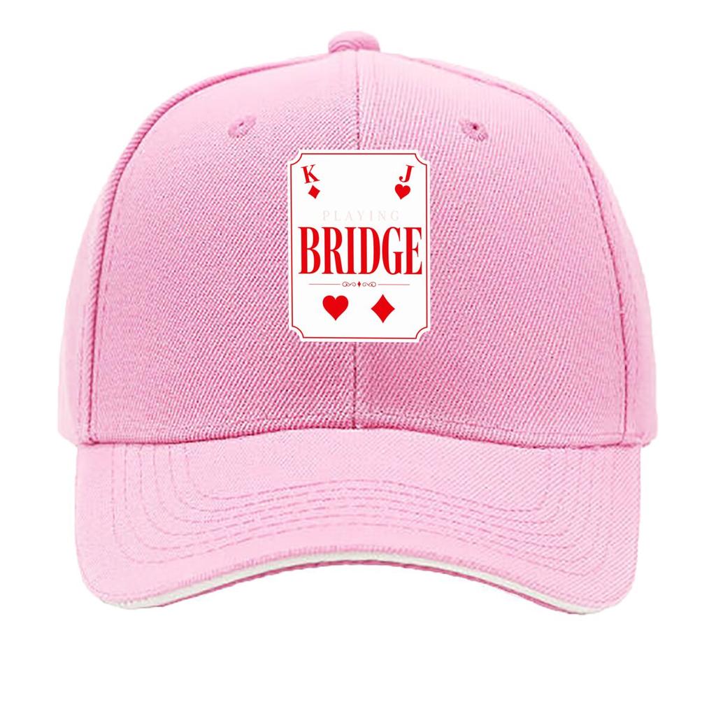 Playing Bridge Card Game Typography Hip Hop hat Fashion Outdoor Sports Sandwich Baseball Cap