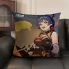 Xiangling Genshin Impact Cushion Cover Natural Linen Organic Fabric DoubleSided Printing Sofa Home Decor Gift Pillow Case