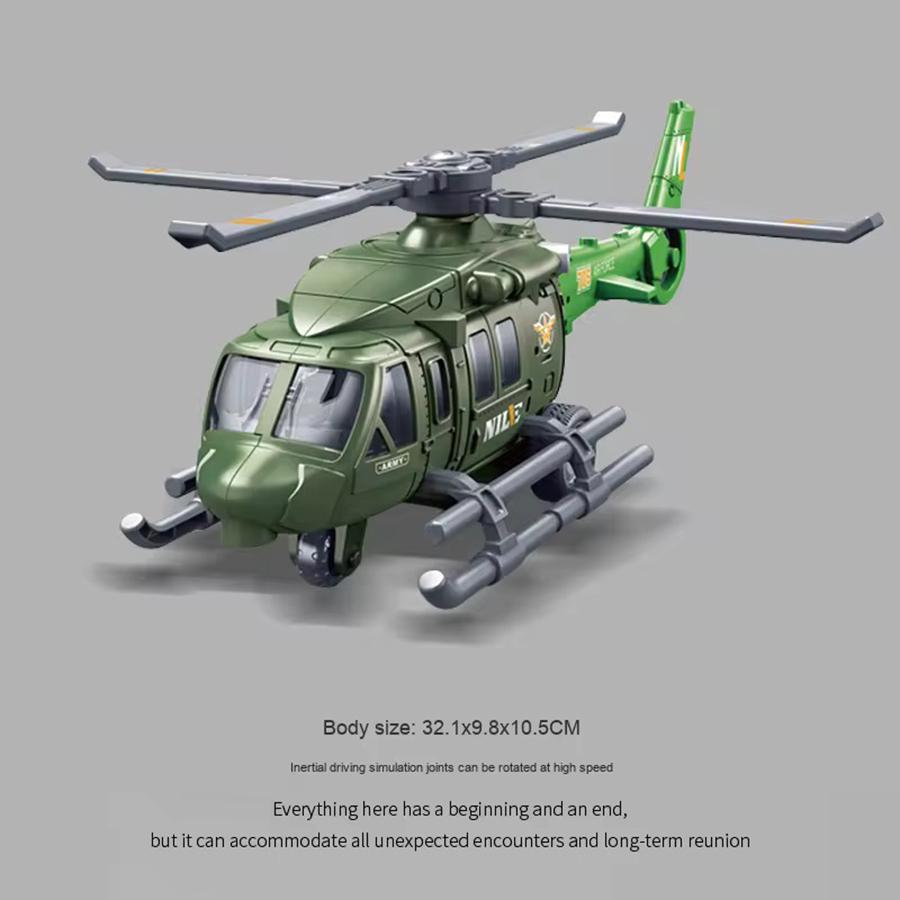Army-Design Superior-Grade Children’S High-Standard Helo First-Class Toy Top-Grade Alloy First-Class Airplane First-Class Simulation