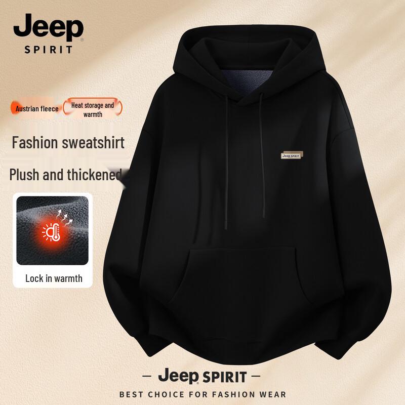 

JEEP SPIRIT Men s Fleece-Lined Pullover Hoodie 3XL
