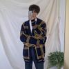 Autumn Men's Korean Trend Loose Knit Cardigan Sweater