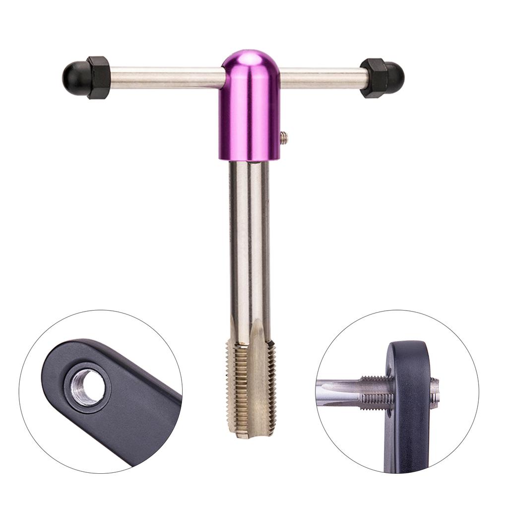 Bicycles Crank Thread Tapping Device Cycling Pedal Taps High Speed Steel Crankset Tool Bike Crank Tapping Threading Tool