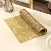 Leaf Hollow PVC Table Runner Bronzing Table Flag Non-slip Heat Insulation Placemat Dinning Table Mat Home Hotel Decor Tablecloth