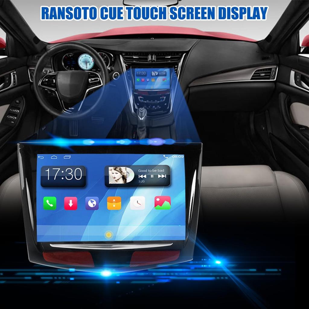 RANSOTO CUE Touch Screen Display Compatible With Cadillac ATS Escalade XTS SRX CTS CTS-V 2013 2014 2015 2016 2017 Digitizer Touch Sense With Trim