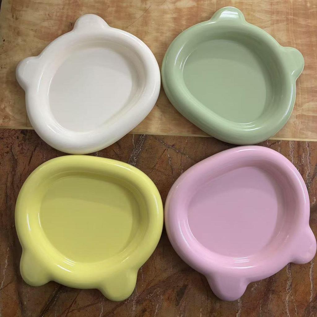 Adorable Cat Bear Dessert Plate - Cute, Plastic, Hot-Selling Breakfast Dish