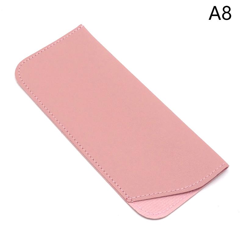 Simple Soft Leather Sunglasses Bag For Women Men Waterproof Reading Glasses Case Dust Storage Bag Eyewear Pocket Accessory