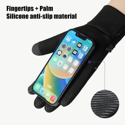 Gants Thermiques Imperméables Hommes Et Femmes Gants Tactiles Chauds Gants Coupe-vent avec Paume Antidérapante pour Vélo Ski Randonnée