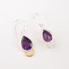 Amethyst Gemstone 925 Sterling Silver Jewelry Handmade Partywear Earrings 1.5" EE-162-4