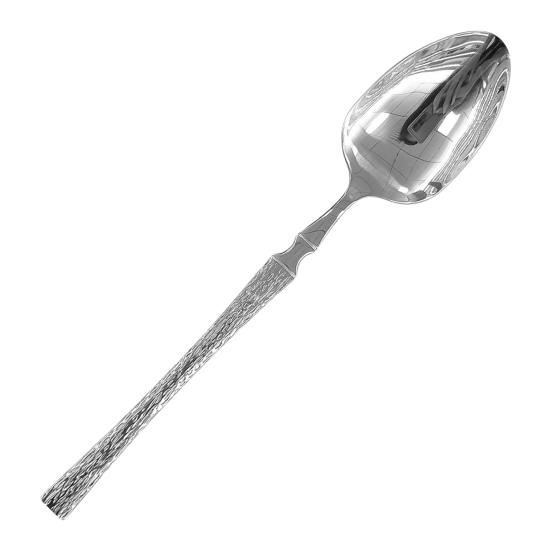 French Style Cutlery 304 Stainless Steel Hammered Texture Tableware Non-Slip Handle Small Waist Design Serrated Knife Sharp Fork Spoon