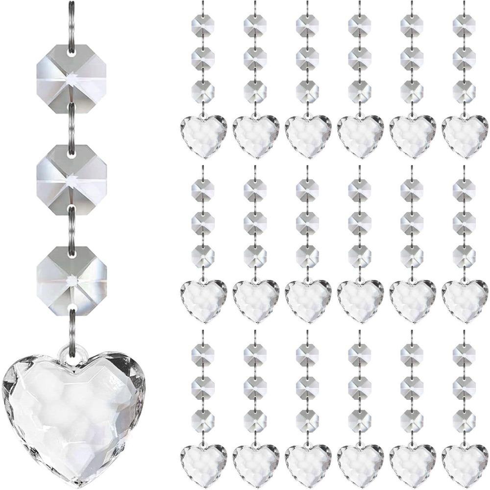 30PC DIY Christmas Crystal Snowflake Pendant Christmas Acrylic Decorative Pendant Pendant Wedding Holiday Party Venue Decoration