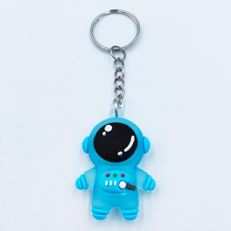 Creative Cute Cartoon Soft Glue Astronaut Keychain Dolls Toys Spaceman Car Key Chain Couple Package Pendant Small Gift