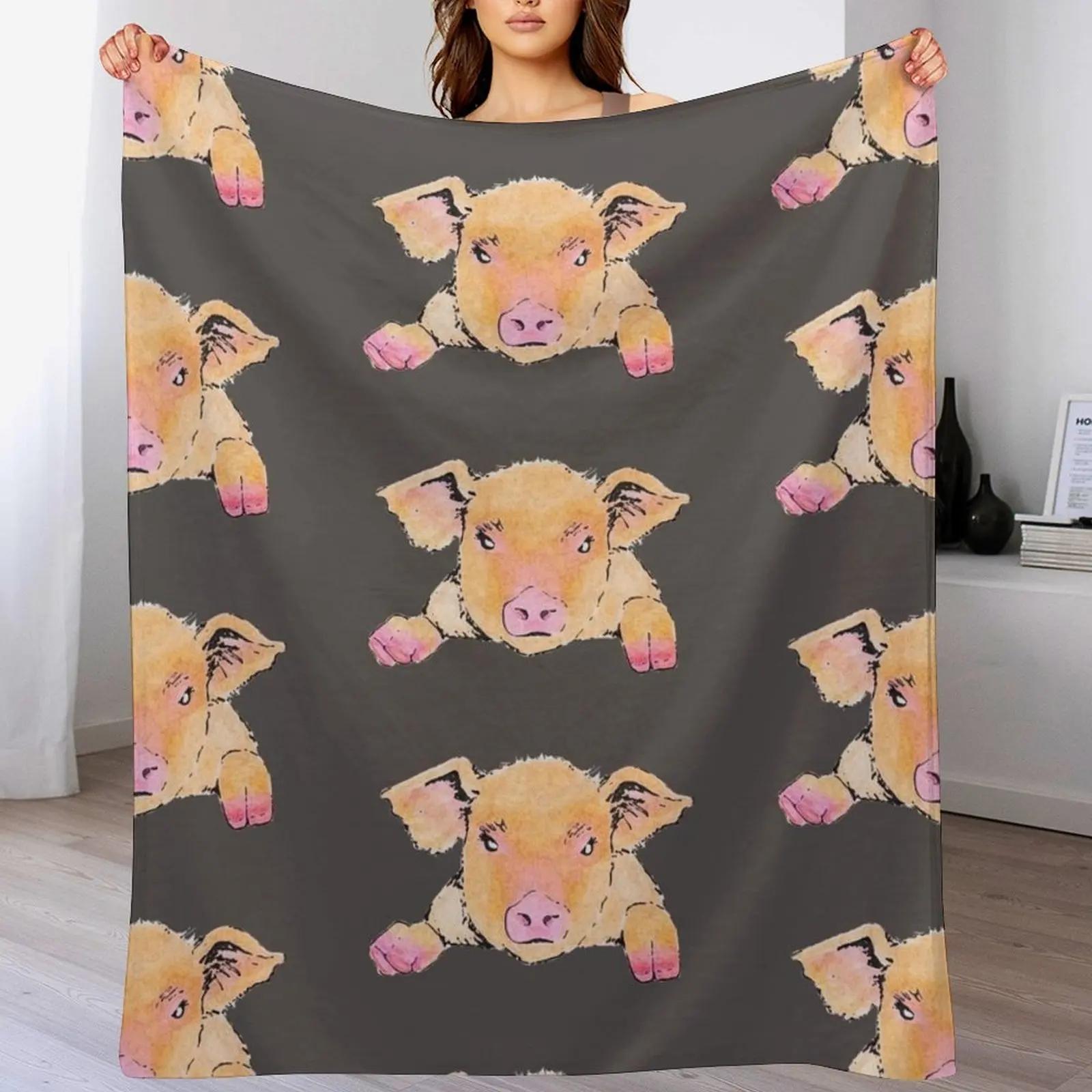 

Piggy Throw Blanket Flannel Fleece Soft Warm Throw Blanket 102x76cm(40x30in)