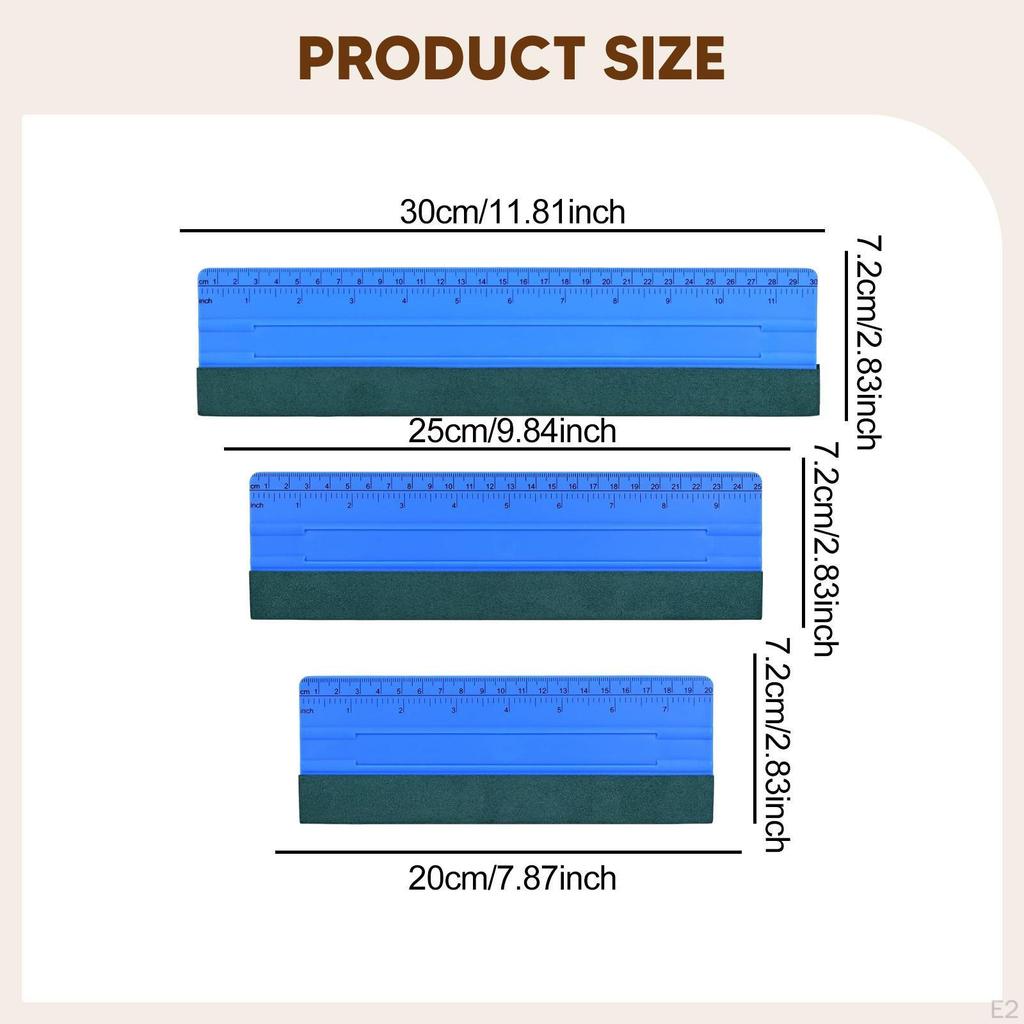 3 Squeegees for Car Vinyl, Decals, Wallpaper, Large Size, Film Application, Signs, And