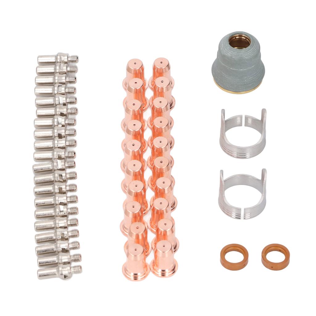 45 Pcs Set Plasma Cutting Torch Electrode Tip Kit Electrodes Tips Shield Cap Standoff Guides Swirl Rings for IPT60