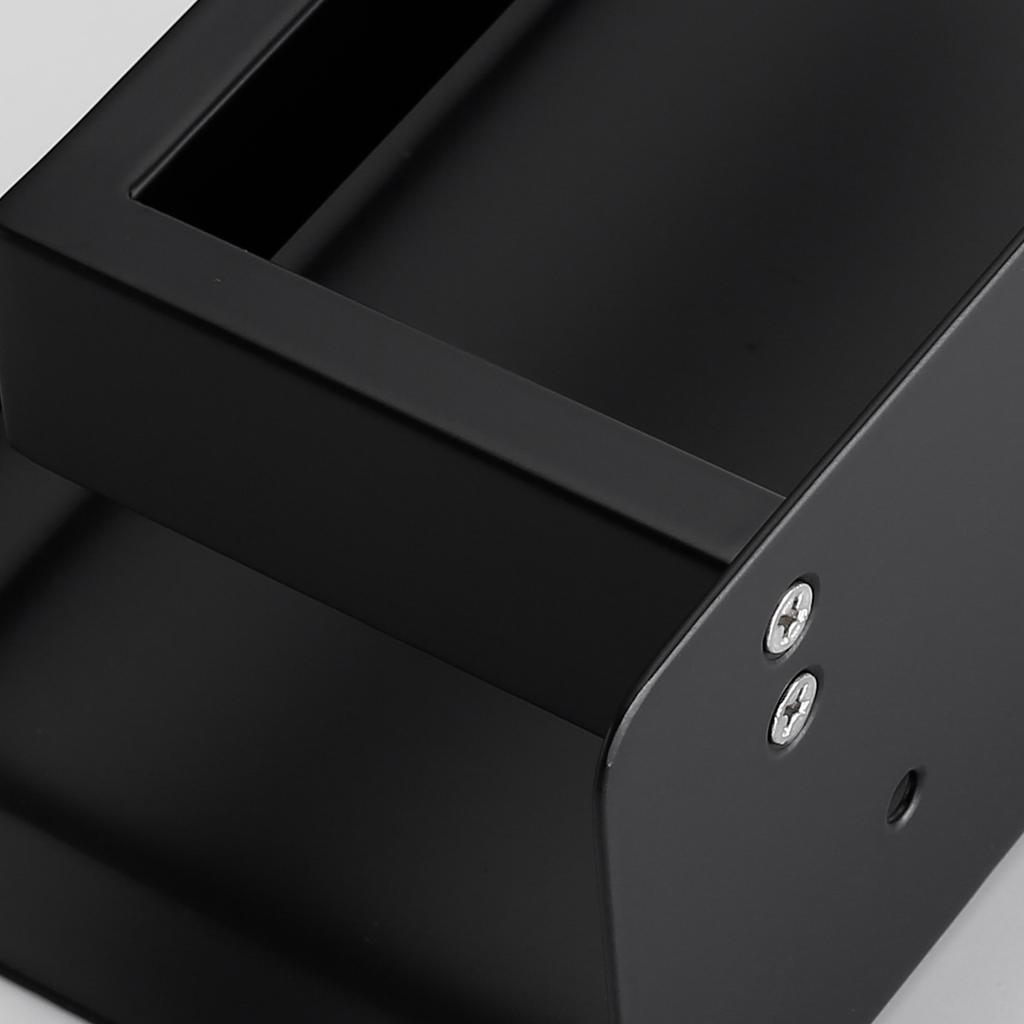 BagnoLux Stainless Steel Stowage Black Polished Chrome Simple And Beautiful Wall-mounted Bathroom hardware Toilet paper holder