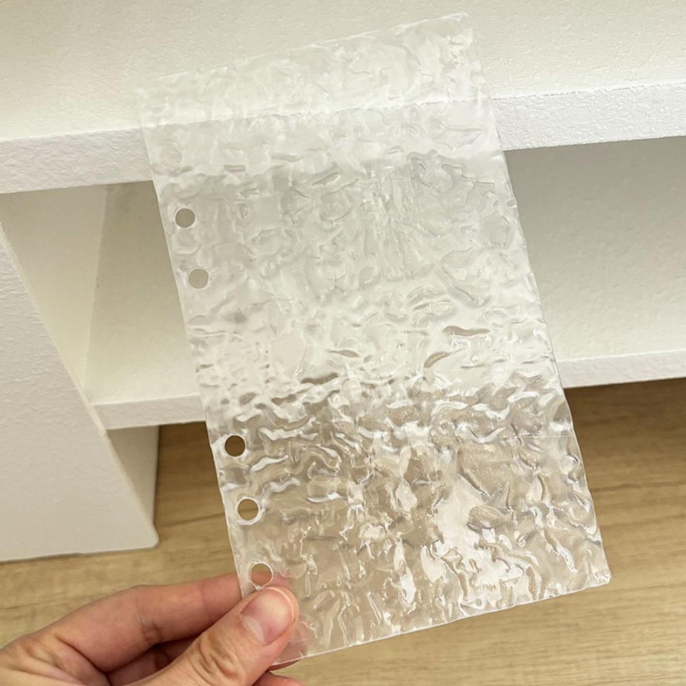Acrylic A6 Notebook Cover Hard Transparent/Water Ripple Loose Leaf Notebook Shell DIY Photo Album Notebook