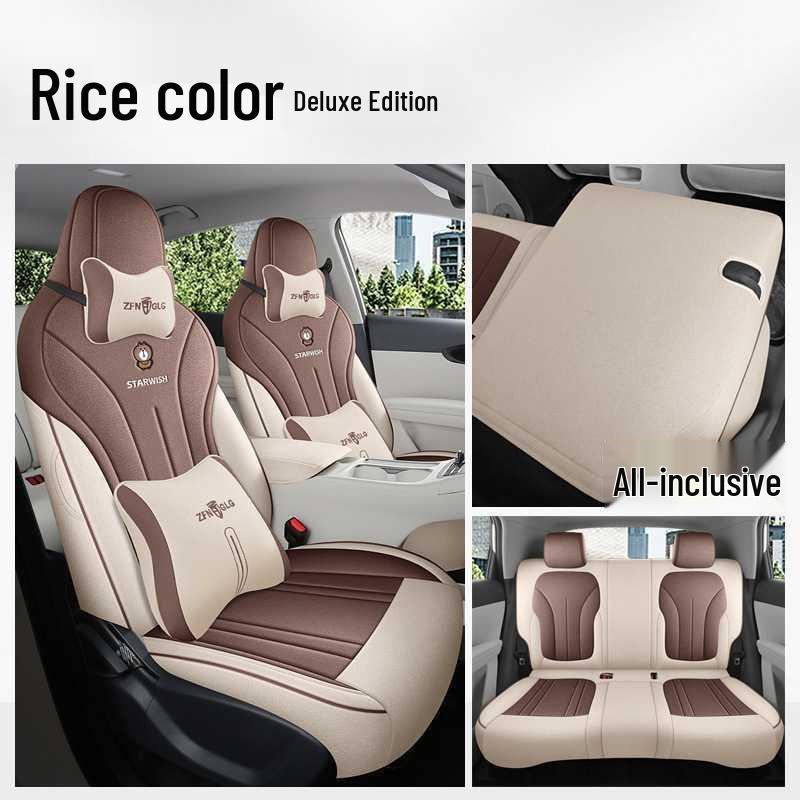 Geely Vision Cotton & Linen Seat Covers - All-Season, Full Coverage Universal Fit