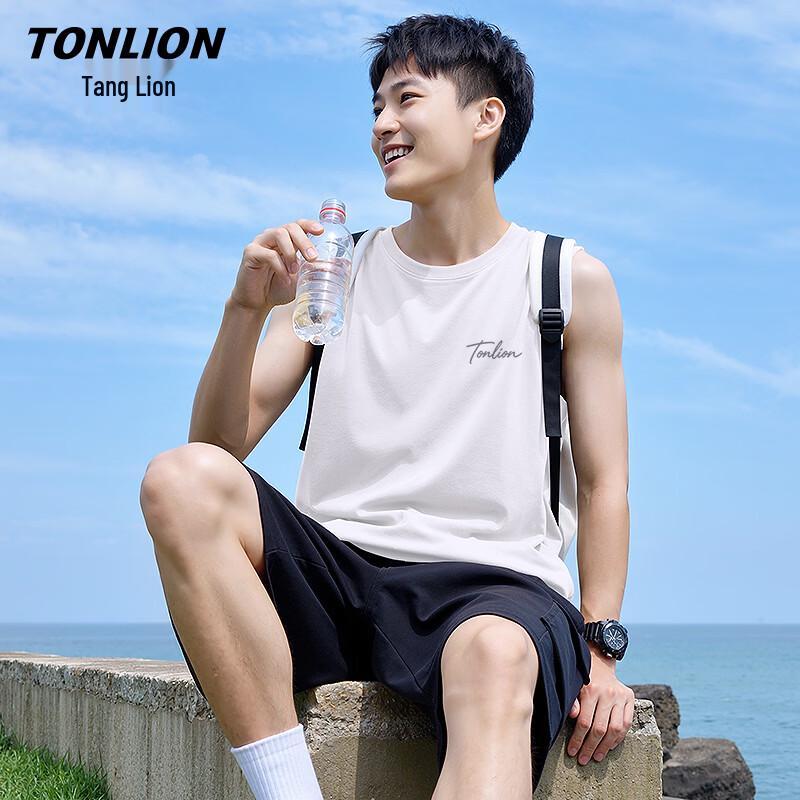 Мужская хлопковая повседневная майка TonLion без рукавов 5XL