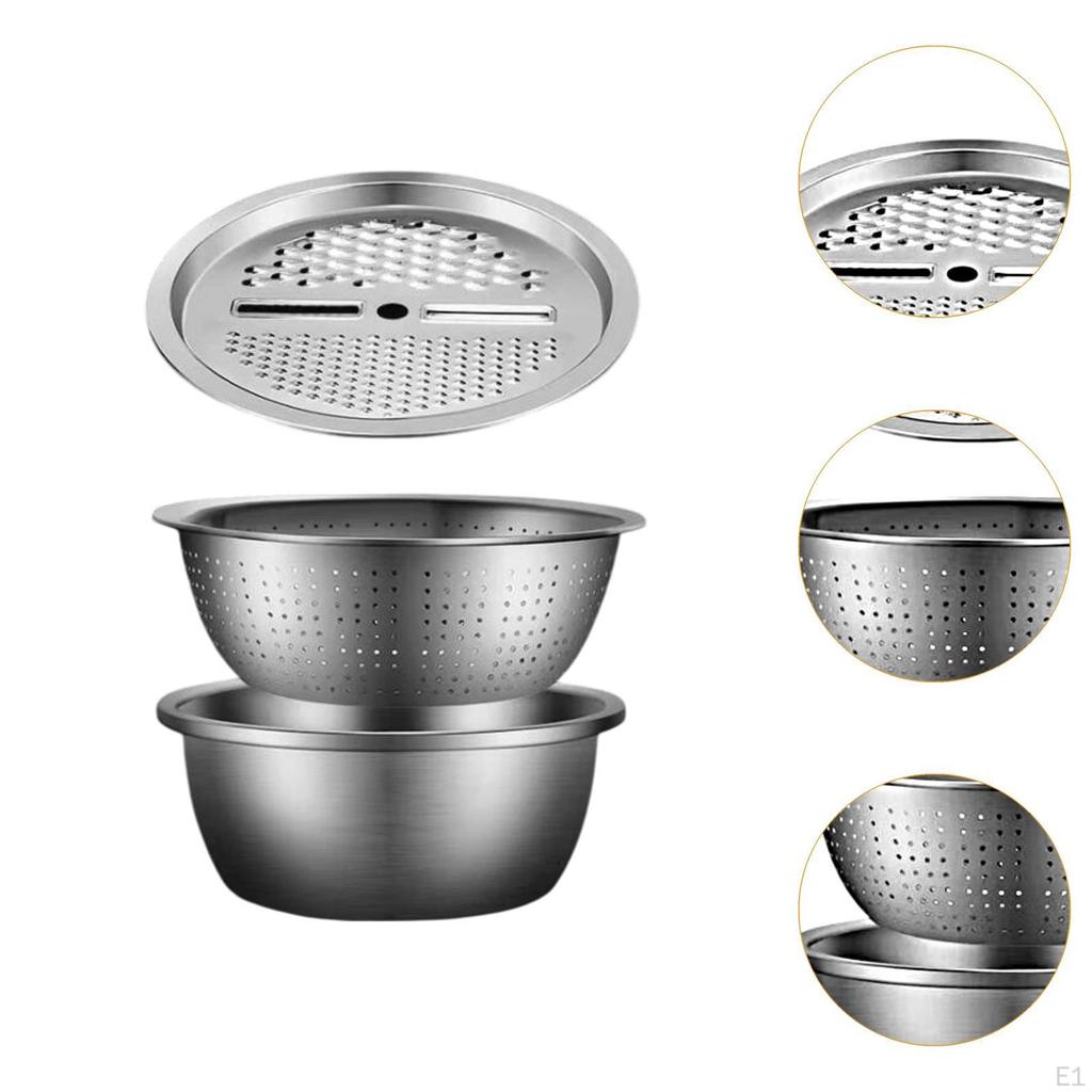 3 in 1 Colander and Drain Basin for Rice Vegetables