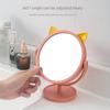 Cat Ear Desktop Makeup Mirror for Home, Student Dormitory, or Dressing Table - Princess Style