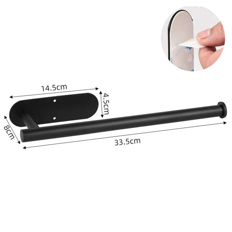 

Держатель для кухонных бумажных полотенец Самоклеящийся держатель для салфеток Диспенсер для туалетной бумаги Шкаф для хранения Салфетница Аксессуары для ванной комнаты чёрный