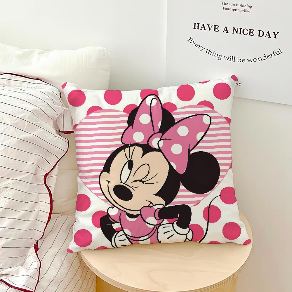 cartoon art pink cute m-Minnie Mouse Comfortable soft Pillow Case for Sofa Living Room Home office Decor Protective Covers