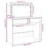Makeup Vanity Table with LED Lighting White 100 X 40 X 120 Cm