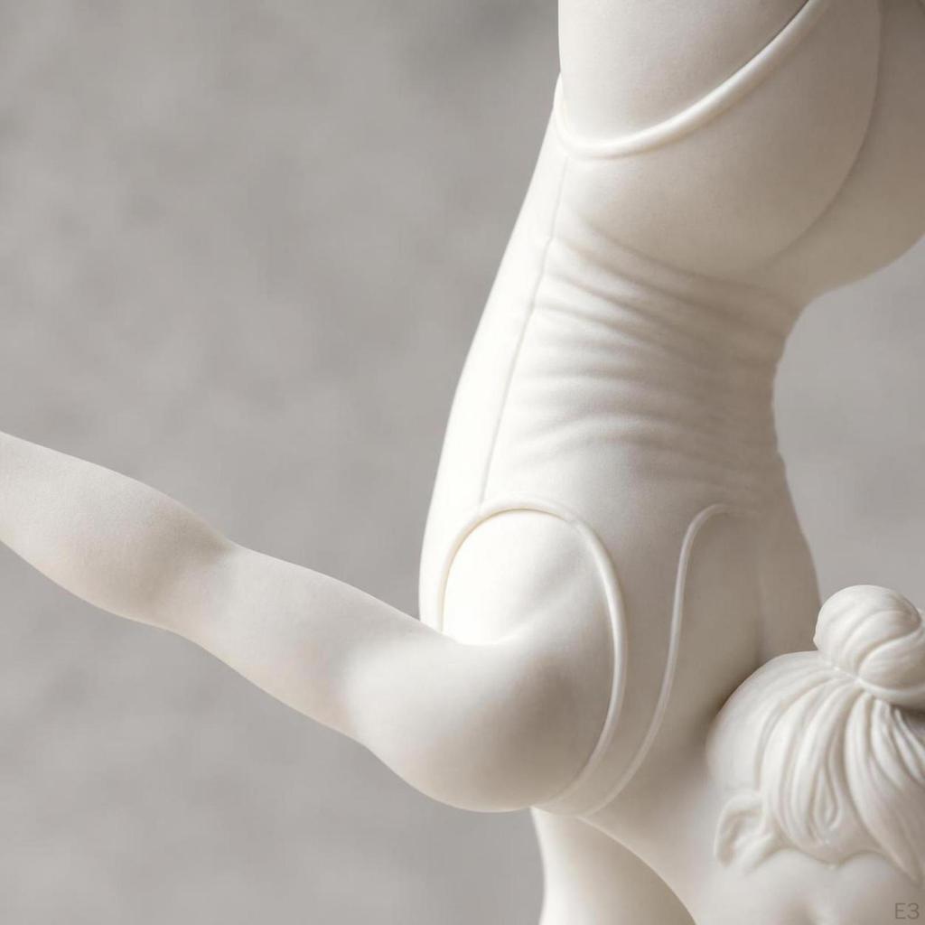 Poised Ballerina Girl Figurine Artistic Dancer Modern Gymnast Sculpture