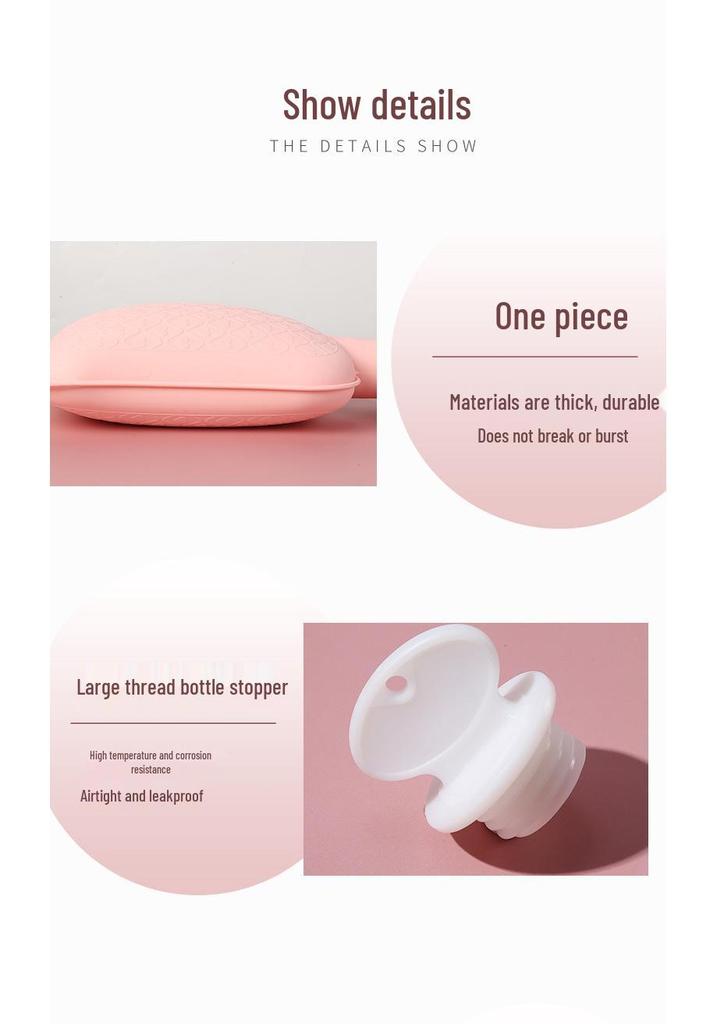 Silicone Hot Water Bottle - Macaron Colors, Large Capacity, Pour-In Design