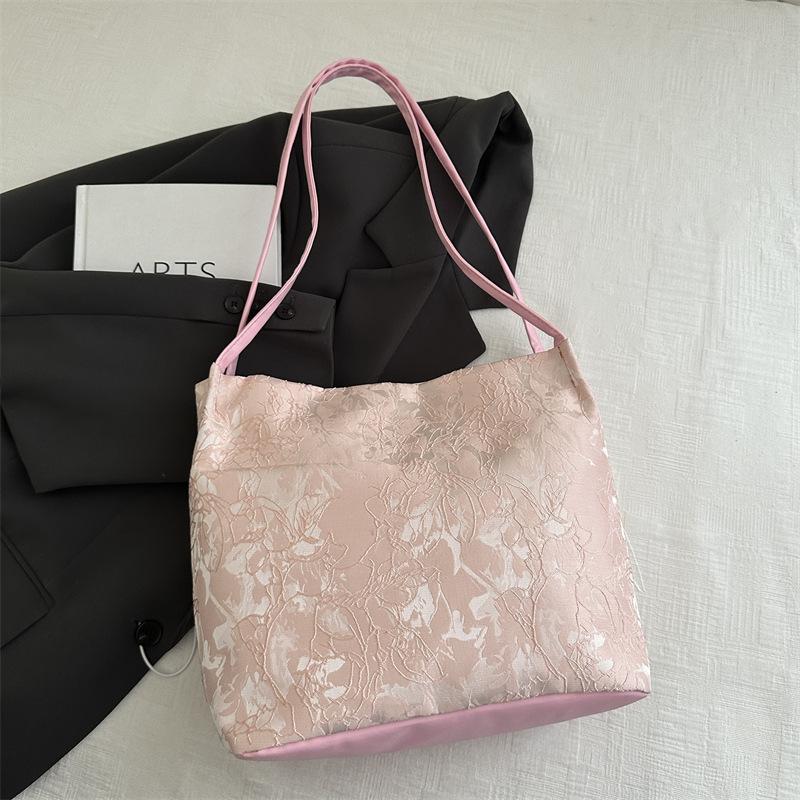 

Butterfly New Chinese Style Simple Large Capacity Tote Bag Women s Fashion Casual Niche Design Temperament Shoulder Bag розовый