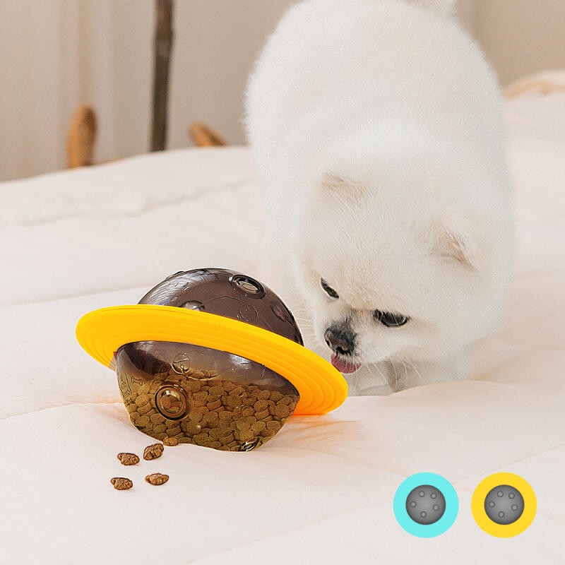 Dog Toy Nosework Spaceship Snack Ball (Yellow) Puppy Toy Spaceship LPT-NB03