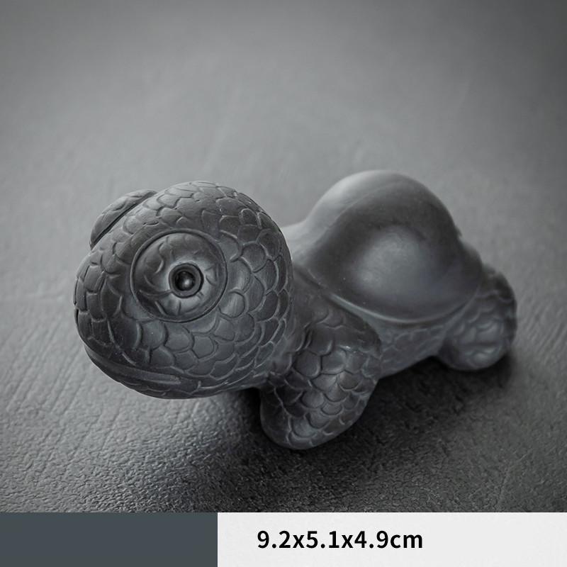 

Tradition Lovely Small Tortoise Sculpture Decoration Purple Clay Tea Set Accessories Tea Pet Crafts Handmade Tea Figurine Decore