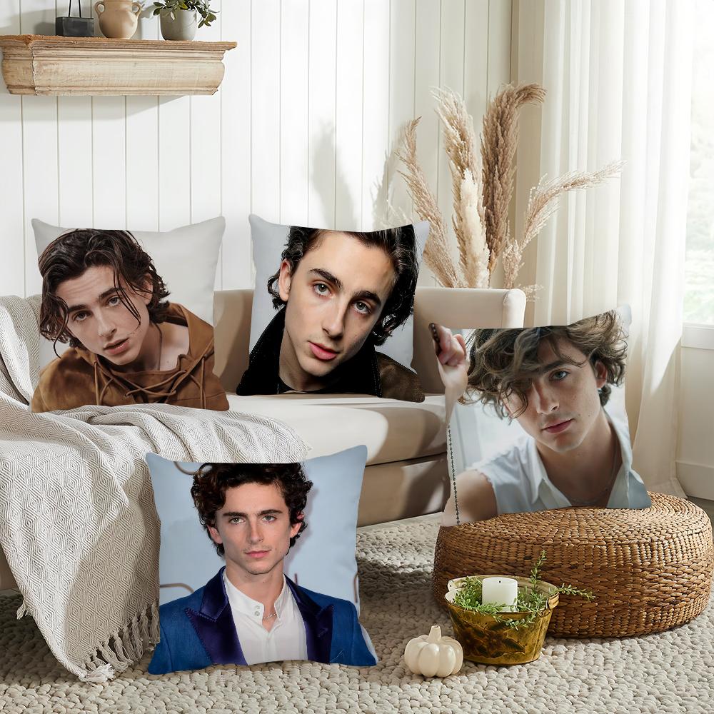 Panika Chen Unisex Actor Timothee Chalamet Pillow Case Home Decoration Cushion Cover Suitable For Office Sofa Bedroom Car