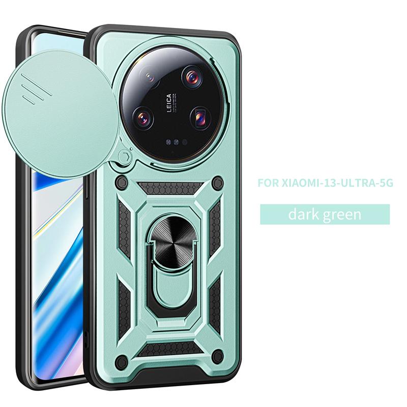 Mi 13 Ultra Case Shockproof Armor Phone Cases For Xiaomi Mi13 Ultra Mi 13ultra Car Magnetic Ring Holder Stand Back Cover