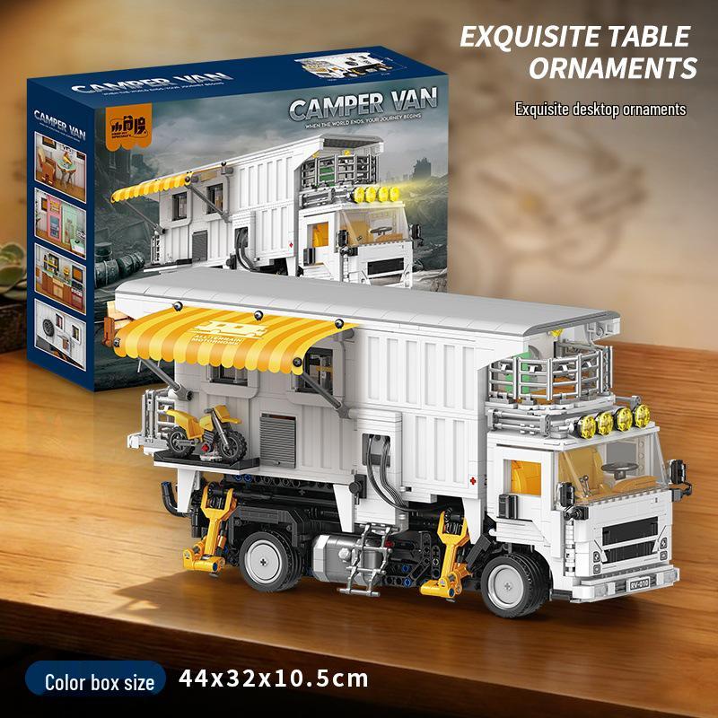JD133 Doomsday Camper Van: High-Difficulty Remote-Control Building Block Model