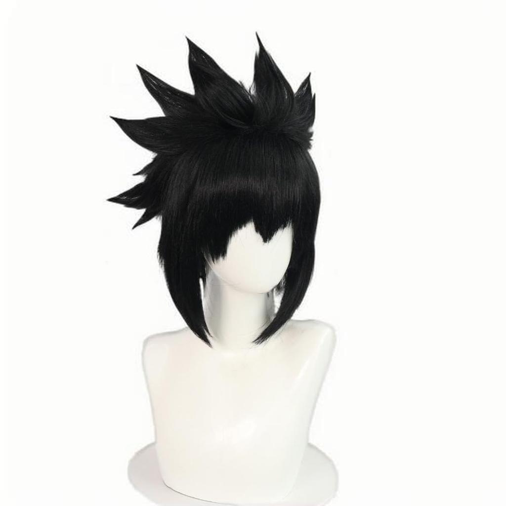Cosplay Short Black Heat Cosplay Cultural School Anime Stage Travel Photo Wig Men's Wig, Wig, Hair, Resistant, Prop, Festival, Festival, Wig,