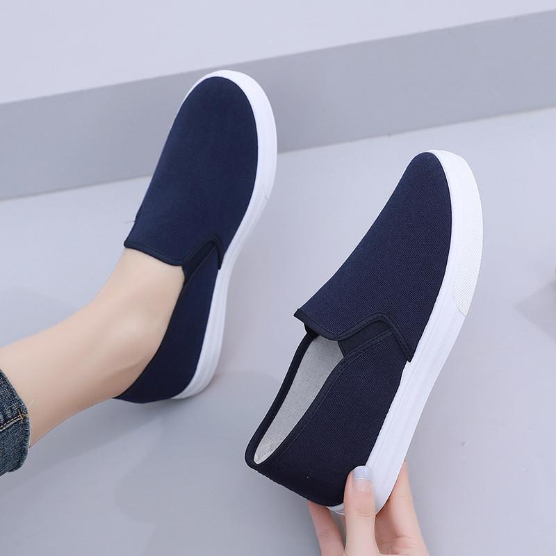 Nurse Shoes, White Cloth Shoes, Comfortable and Versatile for Men and Women, Non-slip and Breathable Little White Shoes, One Pedal, Old Beijing Work C