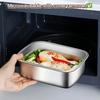 4Pc Stainless Steel Food Storage Containers Set Thickened Leakproof Stackable For Fridge Freezer And Pantry Organization