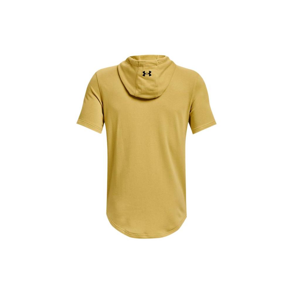 Under Armour Project Rock Hooded Training Rovný Krátký Rukáv Pánské Tričko Žlutá 1370465-760