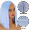 XINRAN Women Fashion Short Straight Synthetic Blue Wig Female Hair Bob Wig Natural Blue Hair Suitable for Party Cosplay Daily Use