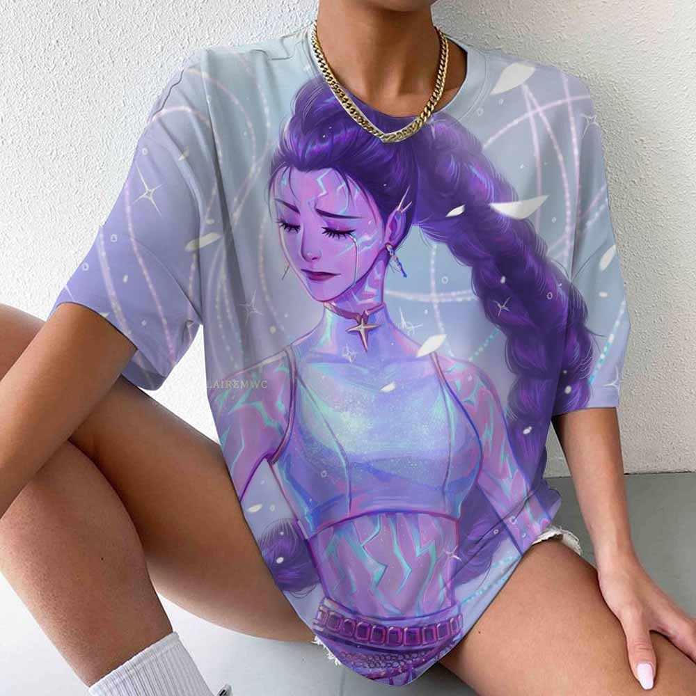 Kawaii Snoopy Print T-shirts Tops for Women Lady Summer Children T-shirts Casual O-neck Snoopy Print T-shirts