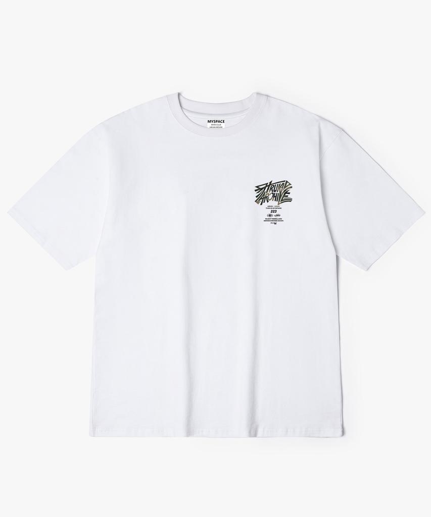 Hilukaakaibeu Kinetic Multi Camo Logo Back Print Short Sleeve T-Shirt
