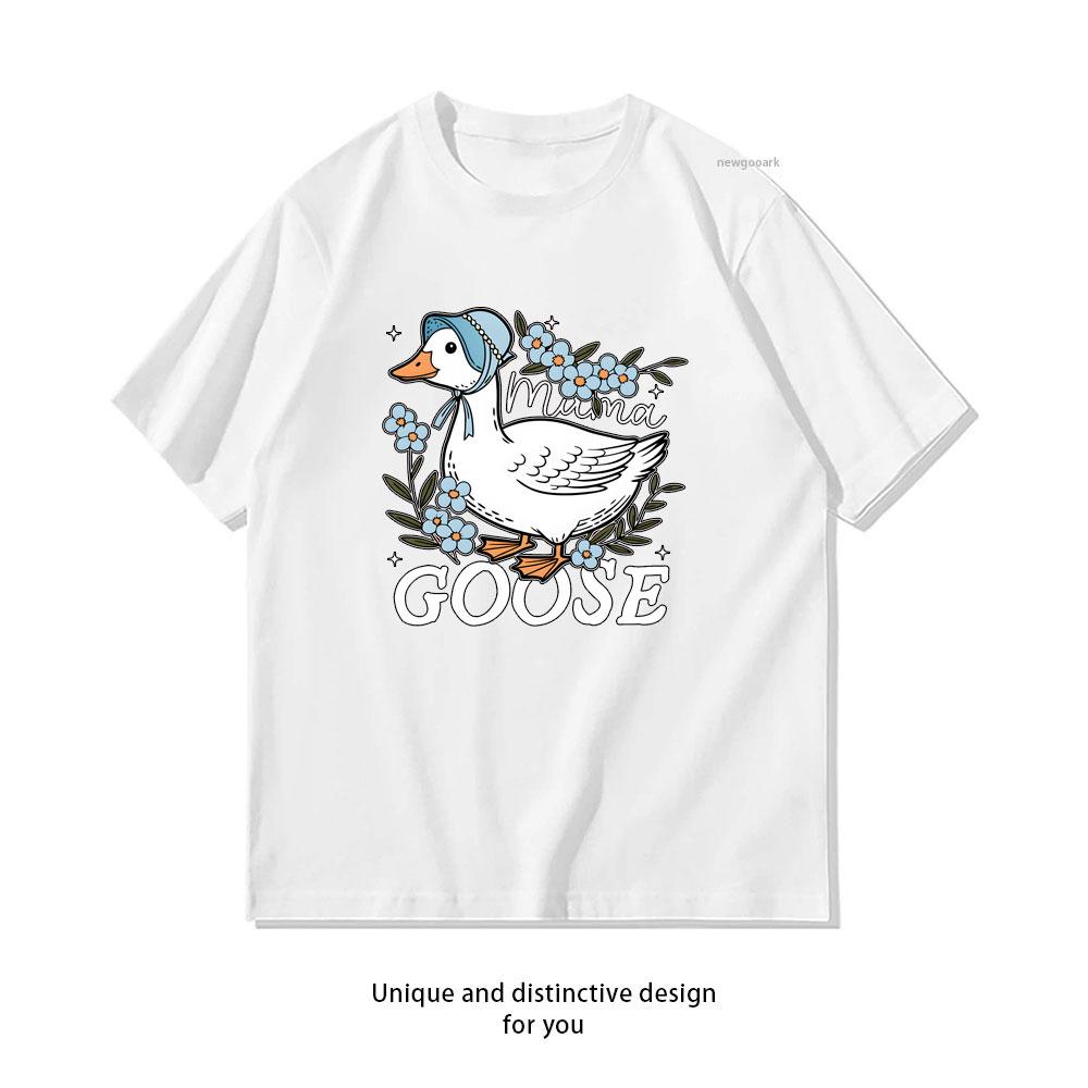 Mama Goose Christmas Tshirt woman man Casual cotton graphic t shirts Creative streetwear tops tee Shortsleev