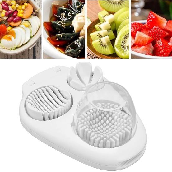 Яйцерезка, Яйцерезки для вареных яиц - 3 режима нарезки, Удобная сверхпрочная яйцерезка из нержавеющей стали - Кухонная яйцерезка, Многофункциональные яйцерезки для