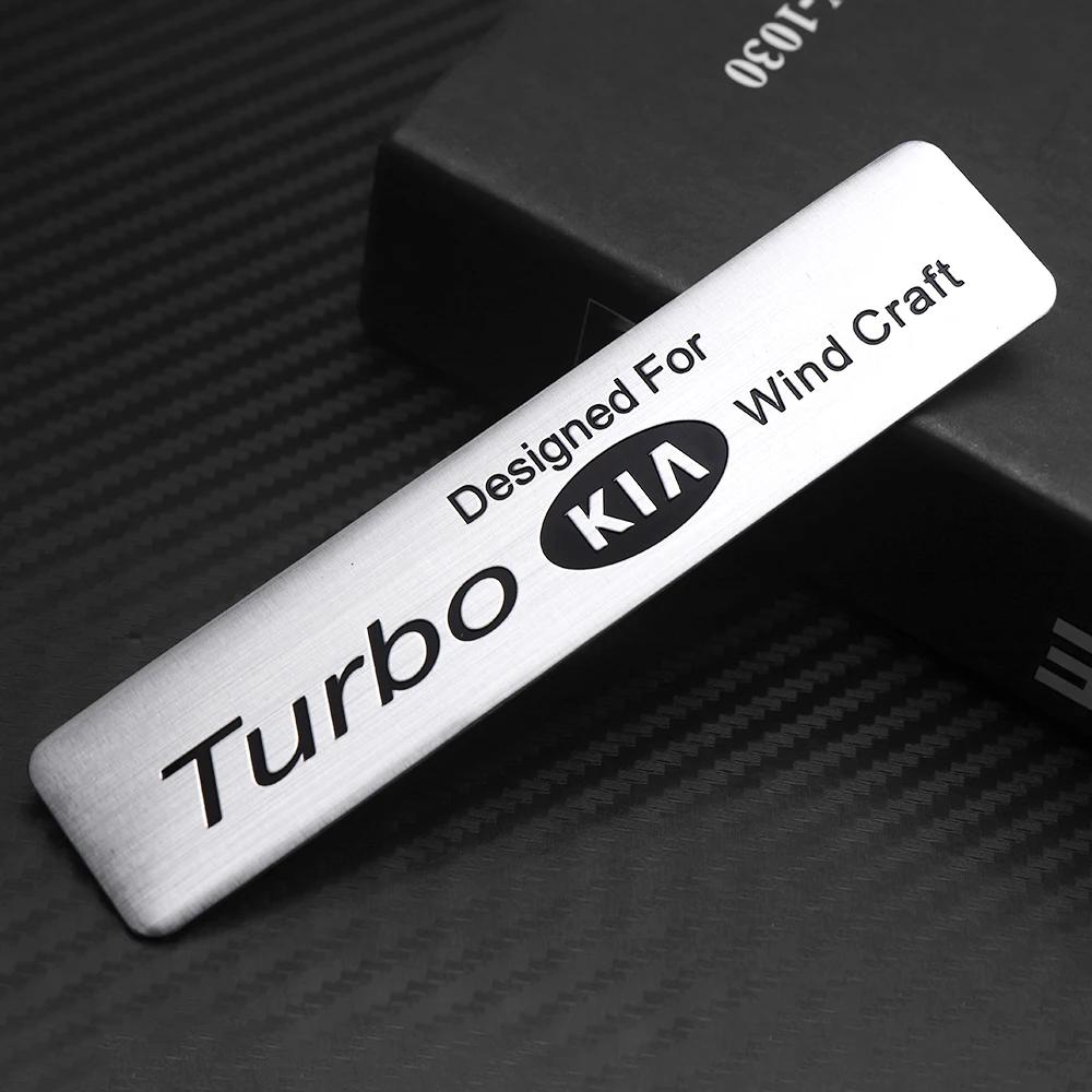 AHX1 Aluminum Car Emblem Sticker Auto Body Trunk Decoration Accessories For KIA Ceed Sportage Rio Optima Proceed Cerato Venga Forte