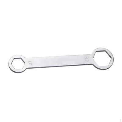 Motorcycle Axle Nut Spanner Wrench Combo 32mm/27mm Hand Tools Kit Supplies Silver Repair