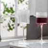 10pcs Wine Glasses Elegant Ribbed Design Wine Glasses 11oz Long Stem Unique Modern Shape - Hand Blown Premium Wine Glass
