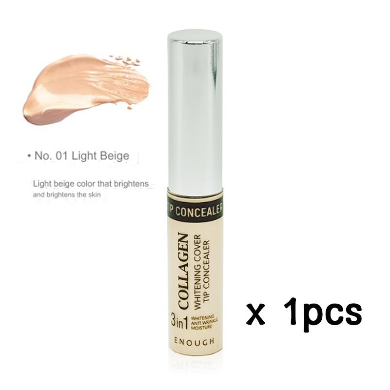 ENOUGH Collagen Whitening Cover Tip Concealer 3 Colors 5g (10 Options)