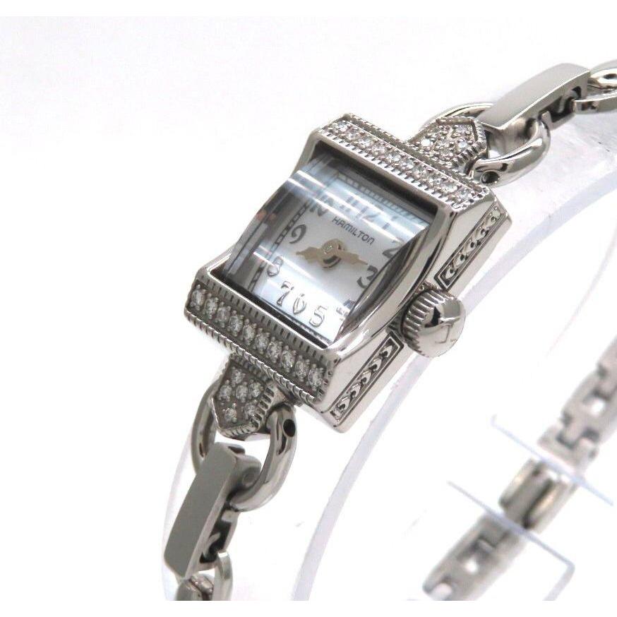 Used [Lady Hamilton] HAMILTON Hamilton Watch Diamond White Shell Extremely Good Condition