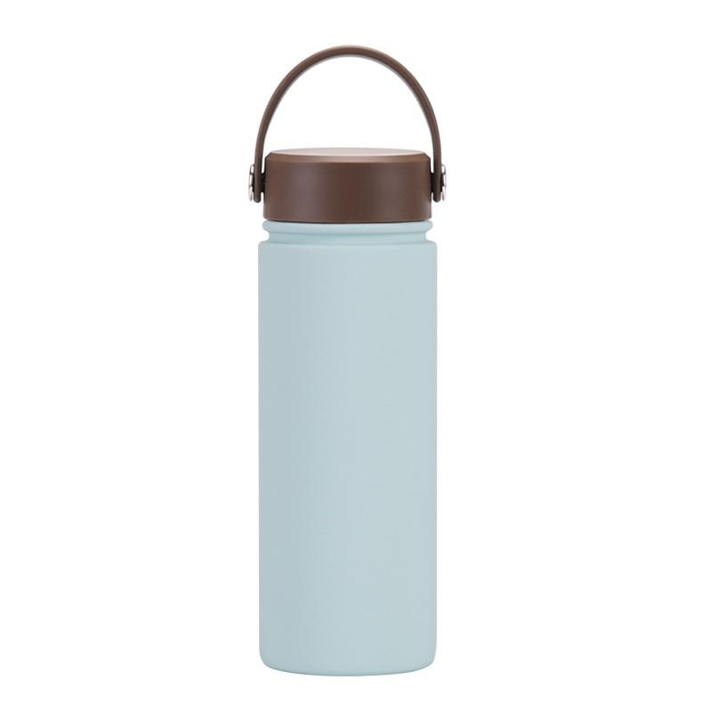 550ml Stainless Steel Vacuum Insulated Travel Mug With Wide Mouth Carry Strap - Outdoor Sports Water Bottle Gym Hiking